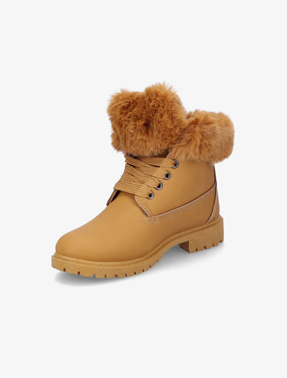 Boots à chevilles fourrées - Camel - 4