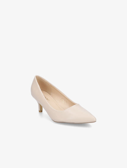 Escarpins à petits talons et bouts pointus - Beige - 2