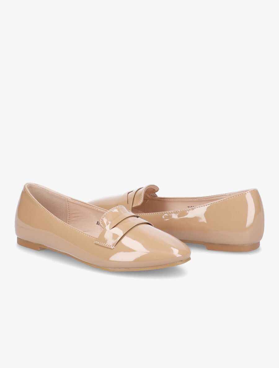 Slippers vernis - Beige - 4