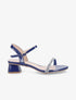 Sandales vernies à ganse en strass torsadée - Bleu - 5