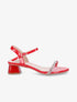 Sandales vernies à ganse en strass torsadée - Rouge - 5