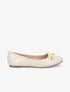 Ballerines à noeud contrastant - Beige - 1