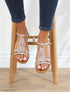 Nu-pieds frangés à boucle dorée - Beige - 1