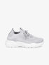 Sneakers à lacets en mesh - Gris clair - 1