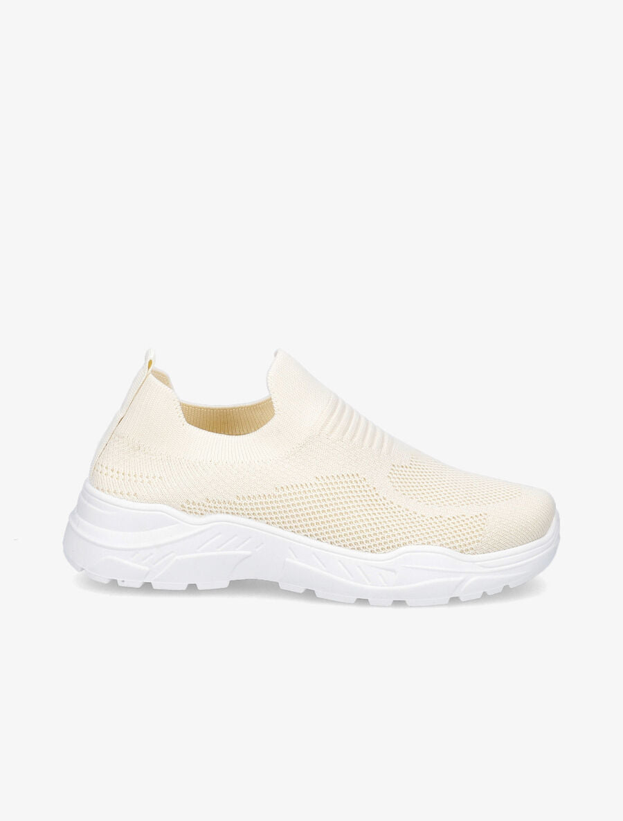 Running en mesh à semelles crantées - Beige - 1