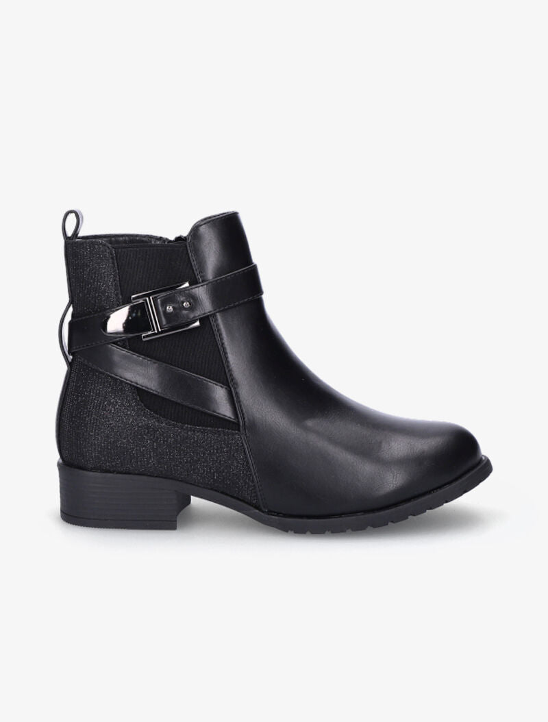 Bottines à contrefort pailleté - Noir - 2