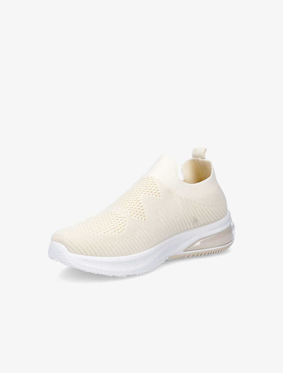 Running en mesh à semelles striées - Beige - 3