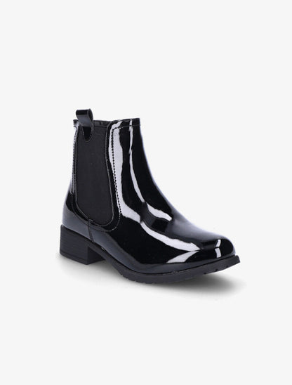Bottines vernies à quartier élastiqué - Noir - 3