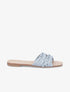 Mules tressées en simili - Bleu - 1