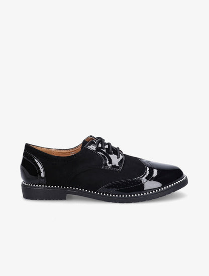 Derbies bimatière à bords cloutés - Noir - 1