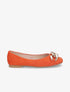 Ballerines à maillons et bouts carrés - Orange - 1