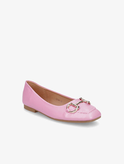 Ballerines à tige style mors - Rose bonbon - 2