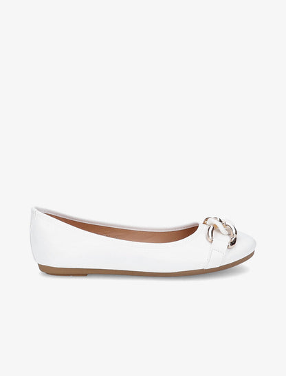 Ballerines à chaînes - Blanc - 1