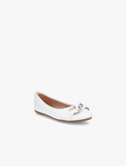 Ballerines à chaînes - Blanc - 2