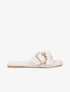 Mules à boucles métalliques et noeud - Beige - 5