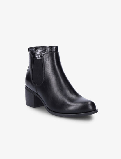 Bottines à cheville effet python - Noir - 2
