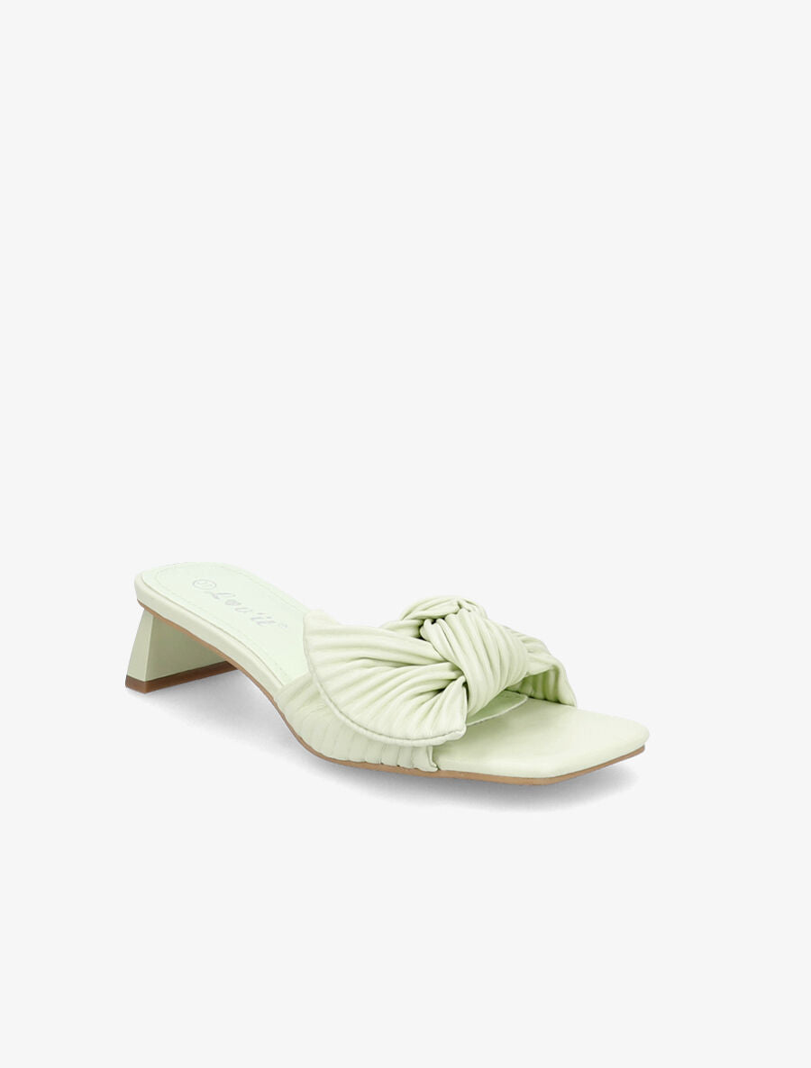 Mules striées à noeud - Vert - 2