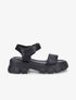 Sandales matelassées à semelles chunky - Noir - 1