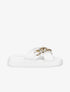 Claquettes à brides croisées et chaîne - Blanc - 5