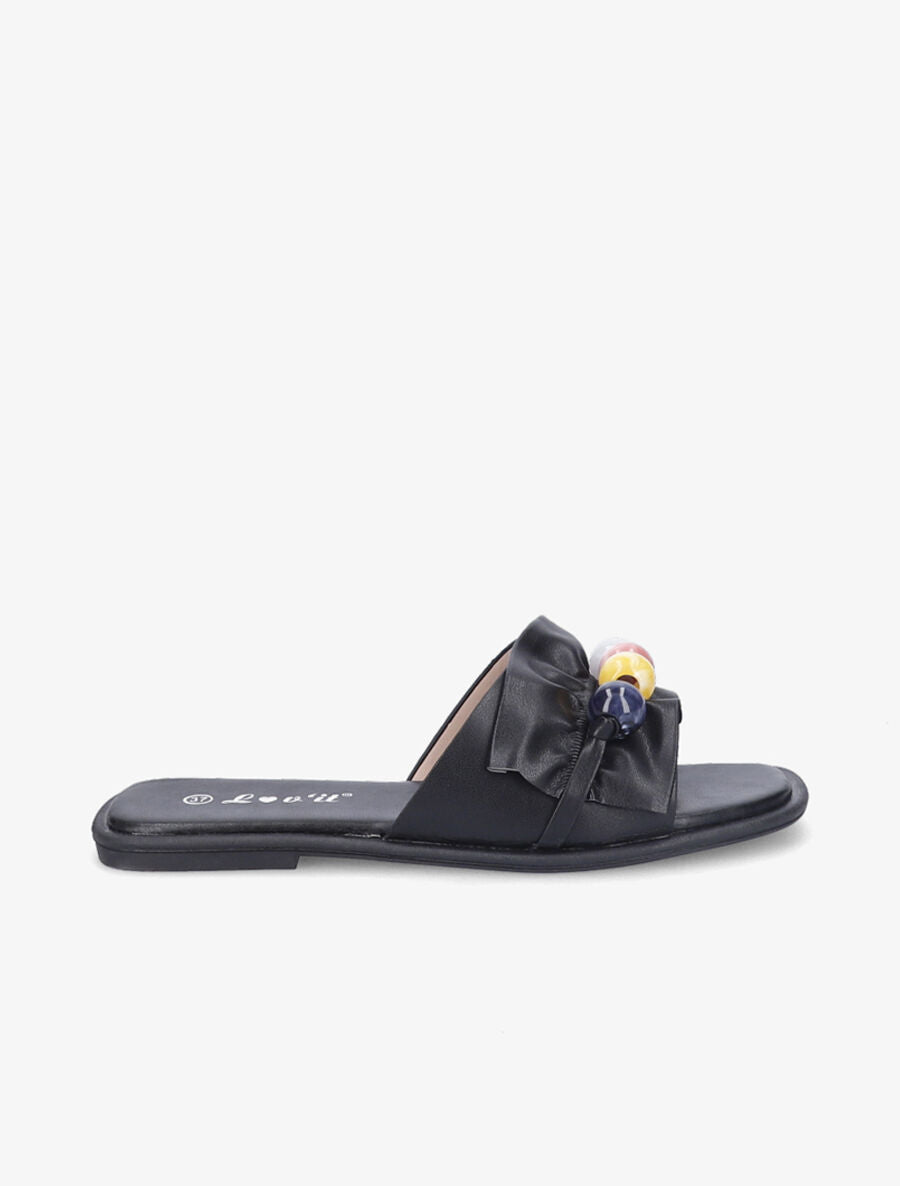 Mules à perles - Noir - 1