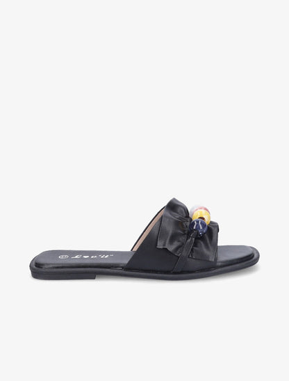 Mules à perles - Noir - 1