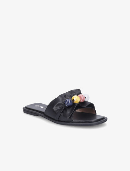 Mules à perles - Noir - 2