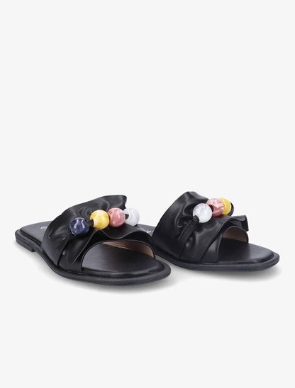 Mules à perles - Noir - 4