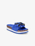 Claquettes à noeud et semelles stylisées - Bleu - 5