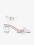 Sandales à brides et ganses transparentes - Blanc - 5
