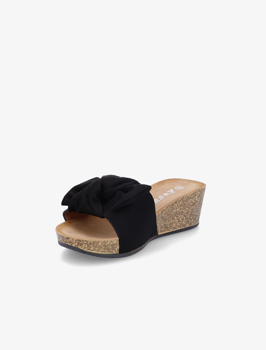 Mules compensées à noeud - Noir - 3