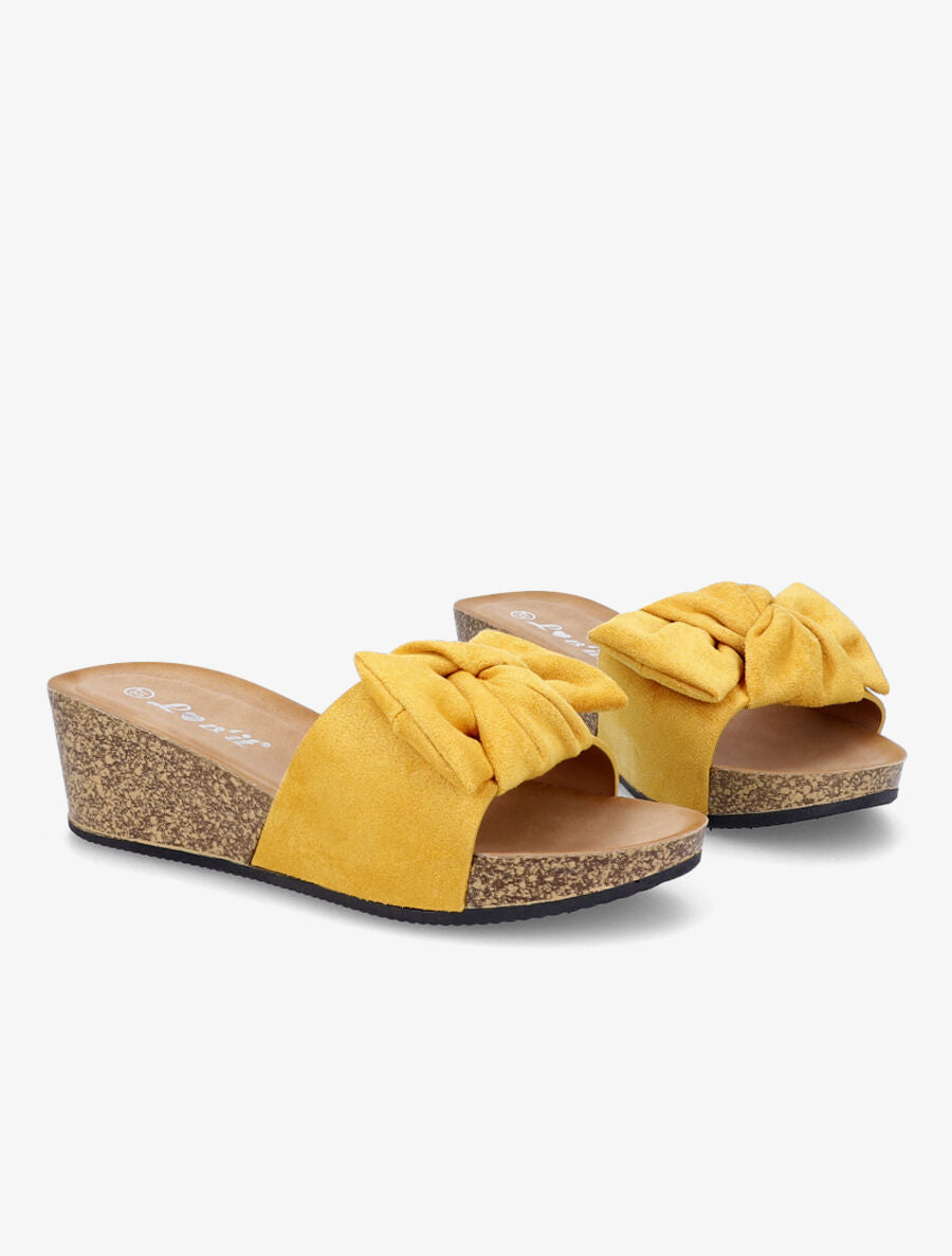 Mules compensées à noeud - Jaune - 4