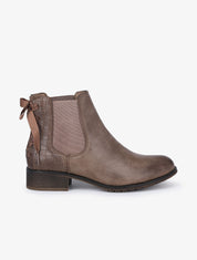 Chelsea boot à contrefort croco à corsage - Taupe - 1