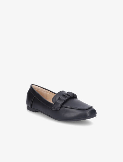 Mocassins à ornement froncé - Noir - 2