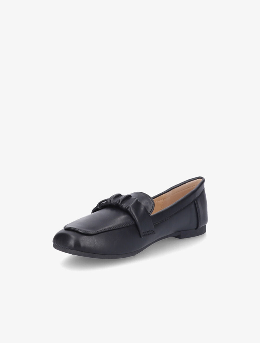 Mocassins à ornement froncé - Noir - 3
