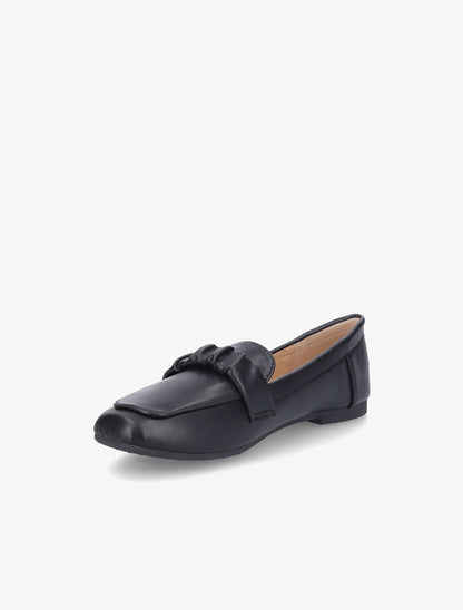 Mocassins à ornement froncé - Noir - 3