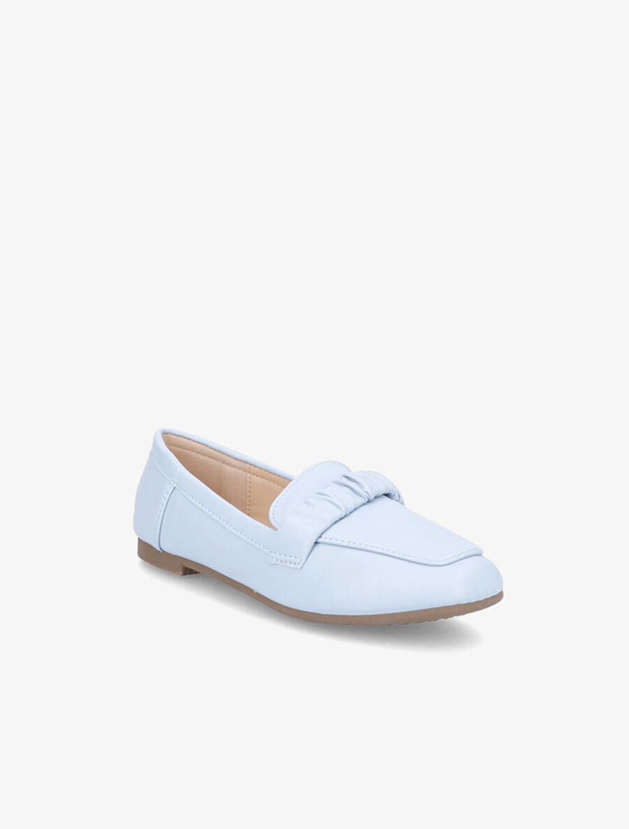 Mocassins à ornement froncé - Bleu clair - 2