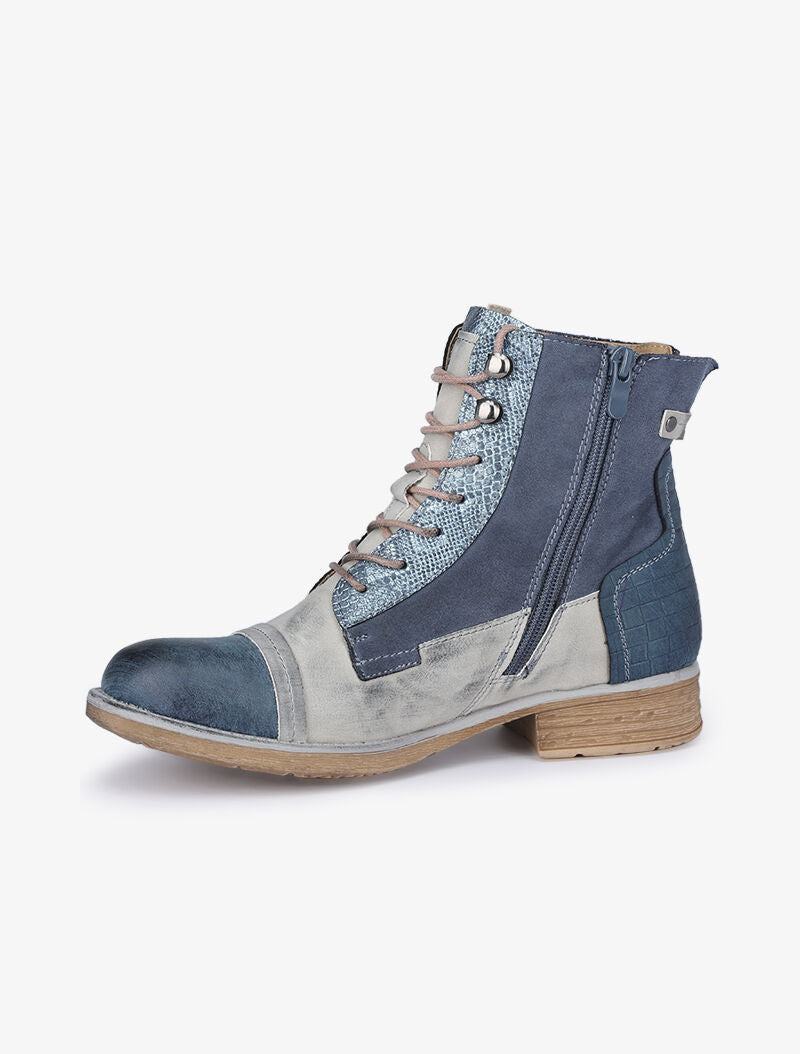 Boots style grunge à détails irisés - Bleu - 4