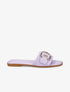 Mules plates à boucles métalliques stylisées - Lilas - 5