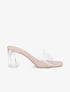 Mules transparentes à talons - Beige - 1