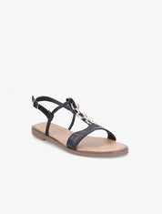 Nu-pieds brides à chaînes - Noir - 1
