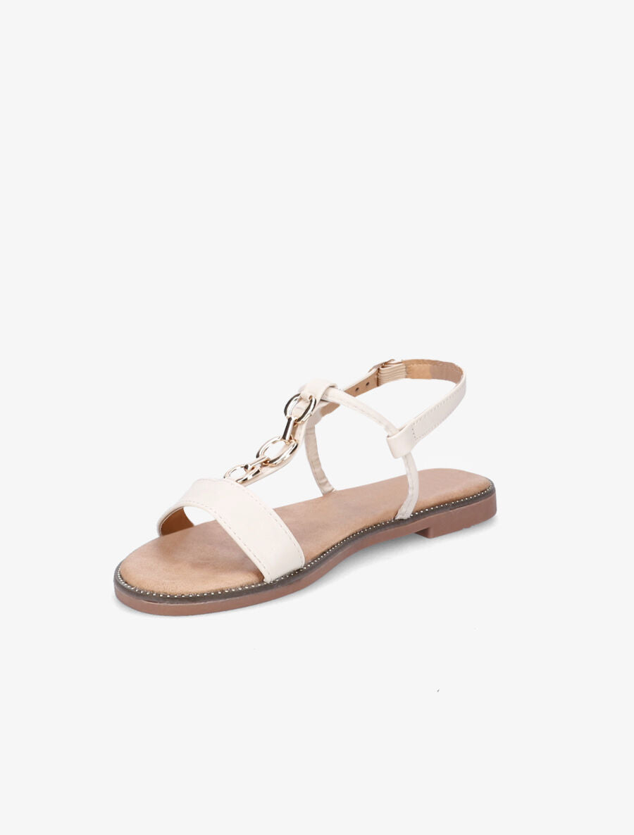 Nu-pieds brides à chaînes - Écru - 3