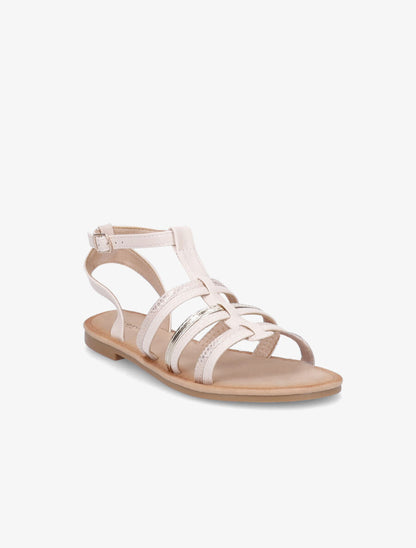 Nu-pieds à brides stylisées - Beige - 5