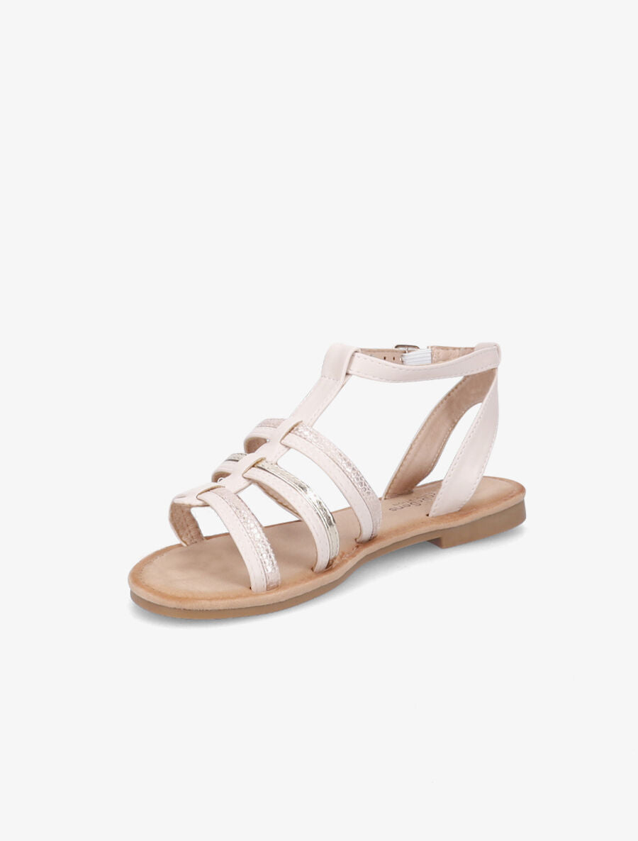 Nu-pieds à brides stylisées - Beige - 3