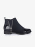 Bottines suédées et vernies à zip stylisé - Marine - 1