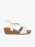 Sandales compensées à brides à strass - Blanc - 1