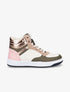 Sneakers montantes en simili - Kaki/rose gold - 5