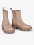 Boots à contrefort et bout rond contrastants - Taupe - 1