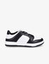 Sneakers bicolore en simili - Noir/blanc - 5
