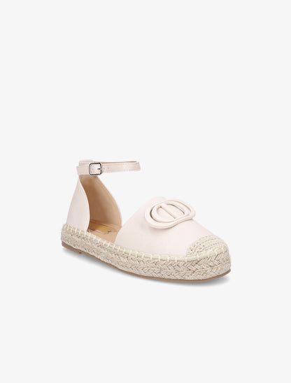 Espadrilles en simili à plateforme - Beige - 2