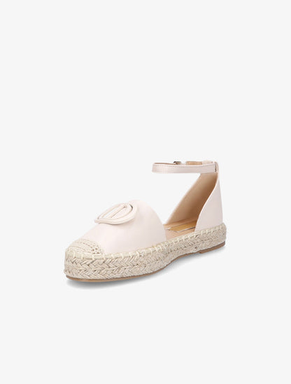 Espadrilles en simili à plateforme - Beige - 3